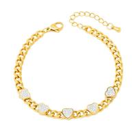 Collier d'acier titane, avec 5cm chaînes de rallonge, coeur, bijoux de mode & styles différents pour le choix & pour femme & avec strass, plus de couleurs à choisir, 6mm, Longueur Environ 40 cm, Vendu par PC