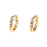 Orecchini cerchietti Hoop ottone, placcato color oro, gioielli di moda & per la donna, 17x3mm, Venduto da coppia