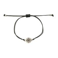 Mode créer Bracelets cordon de cire, alliage de zinc, avec corde de cire, Boussole, Placage de couleur platine, unisexe & styles différents pour le choix, Longueur 6.3-11.8 pouce, Vendu par fixé