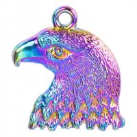 Zinc Alloy Animal Pendants Eagle colorful plated Unisex nickel lead & cadmium free Length Approx 50 cm Sold By PC