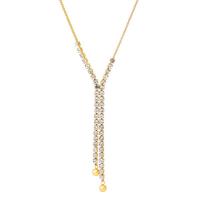 Collier d'acier titane, avec 5cm chaînes de rallonge, Rond, Réglable & bijoux de mode & pavé de micro zircon & pour femme, doré, 5mm, Longueur Environ 40 cm, Vendu par PC