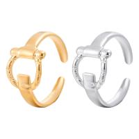 Partículas de acero Anillo de dedo Cuff, Joyería & diverso tamaño para la opción & para mujer & hueco, más colores para la opción, Vendido por UD