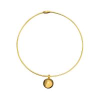 Collier d'acier titane, Placage, bijoux de mode & pour femme, plus de couleurs à choisir, 17mm, Longueur 41.5 cm, Vendu par PC