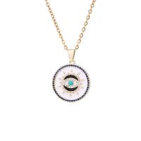 Cubic Zircon Micro Pave Brass Necklace gold color plated micro pave cubic zirconia & for woman & enamel Length 50 cm Sold By PC