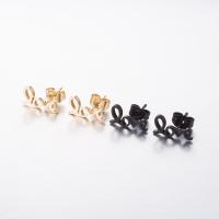 ステンレス鋼イヤリング, ステンレス, アルファベット文字, ファッションジュエリー & 女性用, 無色, 12mm, 売り手 ペア