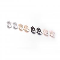 Stainless Steel Stud Øreringe, Rose, mode smykker & for kvinde, flere farver til valg, 11x8mm, Solgt af par