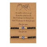 Blogos akies Juvelyrika Apyrankės, Akrilas, su Krištolas, Evil Eye, 2 vnt. & unisex, Ilgis Apytiksliai 6.3-11.8 Inch, Pardavė nustatyti