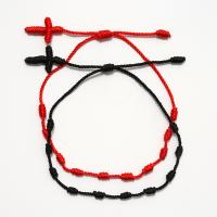 Polypropylen Nylon Armbånd, Kryds, folk stil & Unisex, flere farver til valg, Længde Ca. 7.4-12.6 inch, Solgt af PC