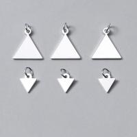 Pendentif en argent Sterling 925, triangle, poli, DIY & normes différentes pour le choix, argent, Vendu par PC