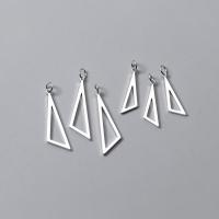 Pendentif en argent Sterling 925, triangle, poli, DIY & normes différentes pour le choix & creux, argent, Vendu par PC