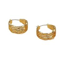 Zinc Alloy Håndtaget tilbage Earring, forgyldt, for kvinde & hule, flere farver til valg, 25x27mm, Solgt af par