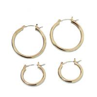 Zinc Alloy Huggie Hoop Earring, Donut, gold plated, verschillende grootte voor keus & voor vrouw, Verkocht door pair