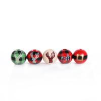 Wood Beads Round printing DIY 16mm Approx Sold By Bag