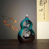 Backflow Incense Burner Porcelain handmade for home and office & durable & with LED light Sold By PC