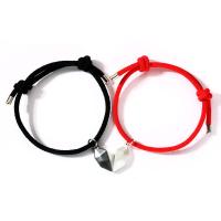 Quelques Bracelet à et Bangle, corde en nylon, avec alliage de zinc, Placage, 2 pièces & Réglable & bijoux de mode & styles différents pour le choix & pour le couple, plus de couleurs à choisir, Longueur 16-22 cm, Vendu par fixé