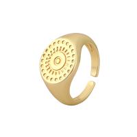 Brass Finger Ring gold color plated Adjustable & for woman Sold By PC