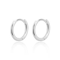 925 sterling silver Huggie Hoop Earring, plated, mode smycken & för kvinna, fler färger för val, 110.50mm, Säljs av Par