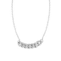 925 Sterling Silver Necklaces plated fashion jewelry & for woman Length Approx 17.7 Inch Sold By PC