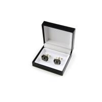 Plástico Caja de regalo De Cufflinks, con Papel, Rectángular, diferentes estilos para la opción, más colores para la opción, 70x80x30mm, Vendido por UD