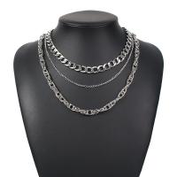 Collana Multi strato, lega in zinco, with 1.96 inch extender chain, placcato, tre strati & per la donna, nessuno, 40cm,46cm,52cm, Venduto da PC