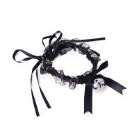 Mode Collier Choker, alliage de zinc, avec tissu, pour femme, plus de couleurs à choisir, 230mm, Vendu par PC