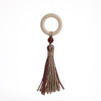 Schima Superba Naipcín Ring, le Cnáib, tassel, patrún checker, dathanna níos mó le haghaidh rogha, 180mm, Díolta De réir PC