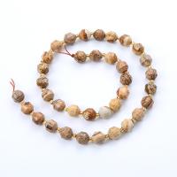 Bild Jasper Pärlor, Picture Jasper, Rund, polerad, DIY & olika storlek för val & fasetterad, blandade färger, Såld Per Ca 14.96 inch Strand