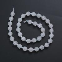 Jade White Üveggyöngy, Kerek, csiszolt, DIY & különböző méretű a választás & sokoldalú, fehér, Naponta eladott Kb 14.96 inch Strand