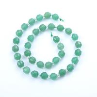 Aventurine χάντρες, Πράσινη Aventurine, με Seedbead, Φανός, γυαλισμένο, DIY & διαφορετικό μέγεθος για την επιλογή & πολύπλευρη, πράσινος, Sold Per Περίπου 14.96 inch Strand