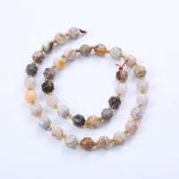 Bamboo Agate Χάντρα, Γύρος, γυαλισμένο, DIY & διαφορετικό μέγεθος για την επιλογή & πολύπλευρη, μικτά χρώματα, Sold Per Περίπου 14.96 inch Strand