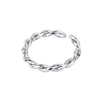 925 Sterling Silver Cuff Finger Ring plated Adjustable & for woman Sold By PC