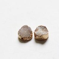 Natural Ice kwarts Agaat kralen, Ijs Quartz Agaat, met Messing, gold plated, DIY, meer kleuren voor de keuze, 10mm, Verkocht door PC