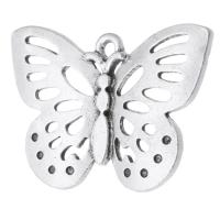 Zinc Alloy Animal Pendler, Butterfly, antik sølv farve forgyldt, Unisex & hule, nikkel, bly & cadmium fri, 30x21x1.50mm, Hole:Ca. 2mm, Solgt af KG