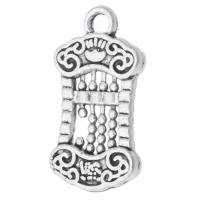 Sinc Alloy Pendants, Abacus, dath airgid antique plátáilte, unisex & log, nicil, luaidhe & caidmiam saor in aisce, 10x19x2mm, Poll:Thart 2mm, Díolta De réir KG