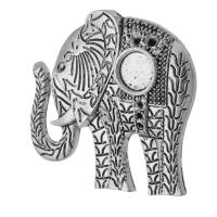 Pendentifs animaux en alliage de zinc, éléphant, Plaqué de couleur d'argent, DIY, protéger l'environnement, sans nickel, plomb et cadmium, 39x38x7mm, Vendu par kg