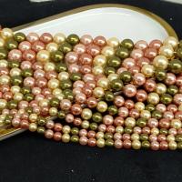 South Sea Shell Beads Shell Pearl Round plated DIY mixed colors nickel lead & cadmium free Sold Per Approx 14.96 Inch Strand