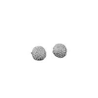 Lo zinco in lega Stud Earring, lega in zinco, Cerchio, placcato color argento, gioielli di moda & unisex & con strass, argento, assenza di nichel,piombo&cadmio, 8x8mm, Venduto da coppia