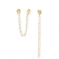 Messing oorhangers, gold plated, mode sieraden & voor vrouw, 56mm, Verkocht door pair