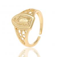 Cubic Zirconia Micro Pave Brass Ring gold color plated Adjustable & micro pave cubic zirconia & for woman Sold By PC