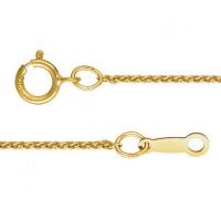 Gold-filled Collana catena, 14K pieno d'oro, unisex & formato differente per scelta, 1mm, Venduto da PC