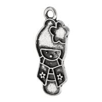 Sinc Alloy Pendants, dath airgid antique plátáilte, unisex, nicil, luaidhe & caidmiam saor in aisce, 11x25x1mm, Poll:Thart 2mm, Díolta De réir KG