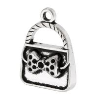 Zinc Alloy Pendants Handbag antique silver color plated DIY nickel lead & cadmium free Approx 2mm Sold By KG