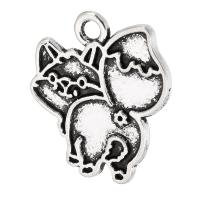 Colgantes Animales de Aleación de Zinc, chapado en color de plata antigua, unisexo, libre de níquel, plomo & cadmio, 19x21x1mm, agujero:aproximado 2mm, Vendido por KG