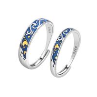 Messing Open -Finger-Ring, plattiert, Modeschmuck & unisex, frei von Nickel, Blei & Kadmium, 3.34mm,4.42mm, verkauft von PC