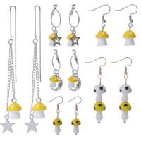 Hars Oorbel Set, met Zinc Alloy, plated, 6 stuks & 4 stuks & verschillende grootte voor keus & voor vrouw, meer kleuren voor de keuze, Verkocht door pair