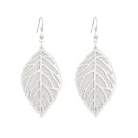 Zinc Alloy Drop Earring, Leaf, forgyldt, mode smykker & for kvinde, flere farver til valg, Solgt af par