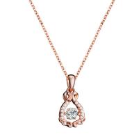 Kubieke Zircon Micro effenen Sterling zilveren ketting, 925 sterling zilver, plated, micro pave zirconia & voor vrouw & hol, meer kleuren voor de keuze, 9.50x19mm, Lengte Ca 17.7 inch, Verkocht door PC