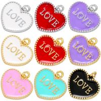 Brass Heart Pendants plated enamel Approx 2mm Sold By PC