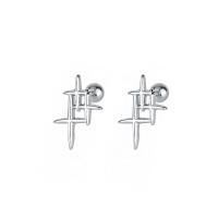 925 Sterling Silver Stud Earrings plated for woman Sold By Pair