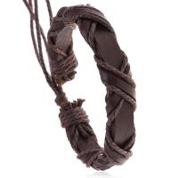 Rundsleder armbanden, Koeienhuid, met Hennep, mode sieraden & uniseks, meer kleuren voor de keuze, 17-18cm, Verkocht door PC